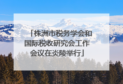 株洲市税务学会和国际税收研究会工作会议在炎陵举行