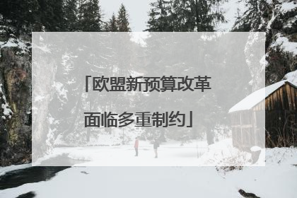 欧盟新预算改革面临多重制约