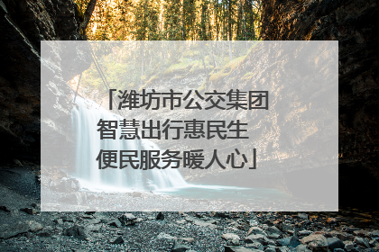 潍坊市公交集团智慧出行惠民生 便民服务暖人心