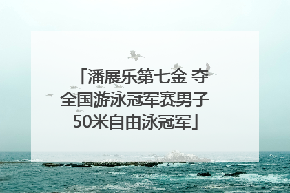 潘展乐第七金 夺全国游泳冠军赛男子50米自由泳冠军
