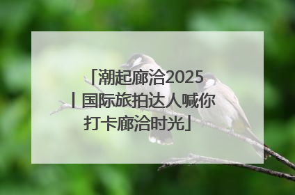 潮起廊洽2025丨国际旅拍达人喊你打卡廊洽时光