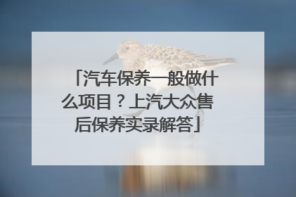 汽车保养一般做什么项目？上汽大众售后保养实录解答
