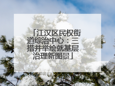 江汉区民权街道综治中心：三措并举绘就基层治理新图景