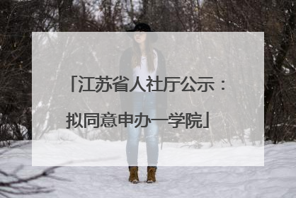 江苏省人社厅公示：拟同意申办一学院