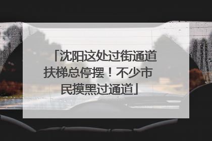 沈阳这处过街通道扶梯总停摆！不少市民摸黑过通道
