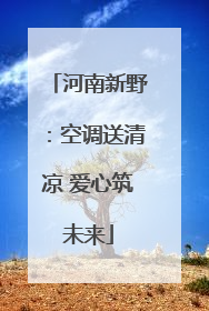 河南新野：空调送清凉 爱心筑未来