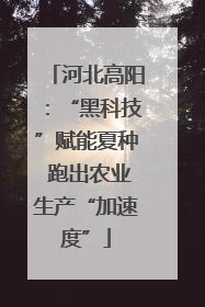 河北高阳：“黑科技”赋能夏种 跑出农业生产“加速度”
