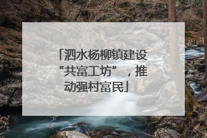 泗水杨柳镇建设“共富工坊”，推动强村富民