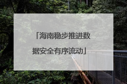海南稳步推进数据安全有序流动