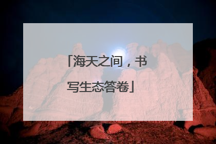 海天之间，书写生态答卷