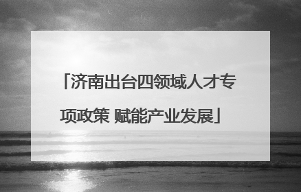 济南出台四领域人才专项政策 赋能产业发展