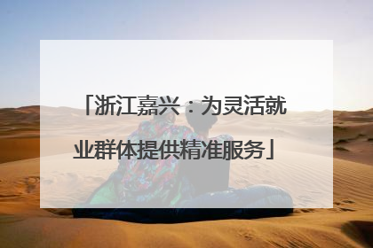 浙江嘉兴：为灵活就业群体提供精准服务