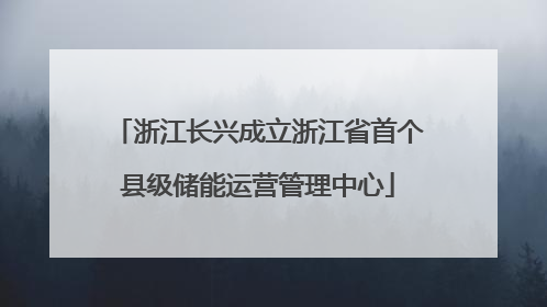 浙江长兴成立浙江省首个县级储能运营管理中心