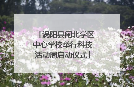 涡阳县闸北学区中心学校举行科技活动周启动仪式