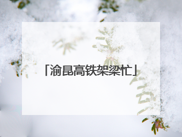 渝昆高铁架梁忙