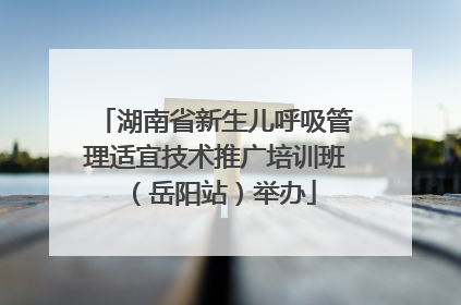 湖南省新生儿呼吸管理适宜技术推广培训班（岳阳站）举办