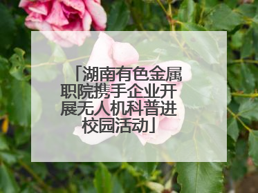 湖南有色金属职院携手企业开展无人机科普进校园活动