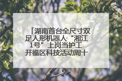 湖南首台全尺寸双足人形机器人“湘江1号”上岗当护工 开福区科技活动周十大科创项目签约