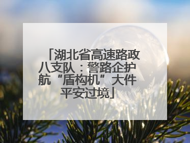 湖北省高速路政八支队：警路企护航“盾构机”大件平安过境