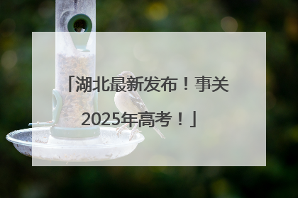 湖北最新发布！事关2025年高考！