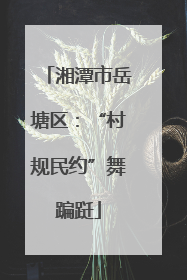 湘潭市岳塘区：“村规民约”舞蹁跹