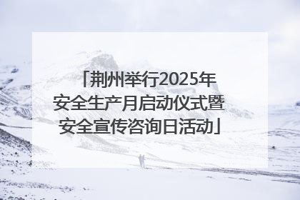 荆州举行2025年安全生产月启动仪式暨安全宣传咨询日活动