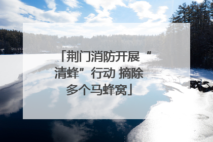 荆门消防开展“清蜂”行动 摘除多个马蜂窝