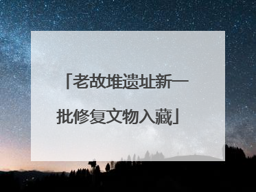老故堆遗址新一批修复文物入藏