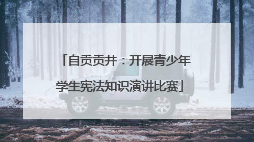 自贡贡井：开展青少年学生宪法知识演讲比赛