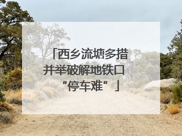 西乡流塘多措并举破解地铁口“停车难”