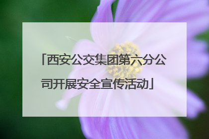 西安公交集团第六分公司开展安全宣传活动