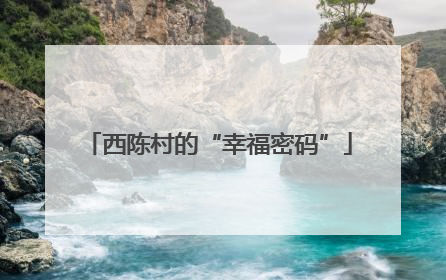 西陈村的“幸福密码”