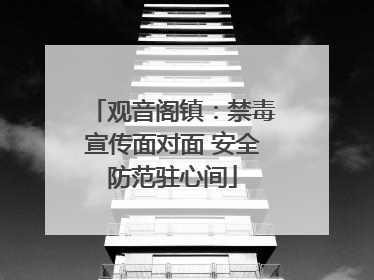 观音阁镇：禁毒宣传面对面 安全防范驻心间