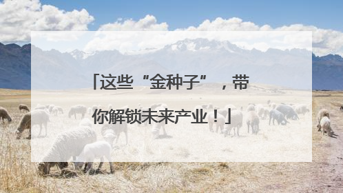 这些“金种子”，带你解锁未来产业！
