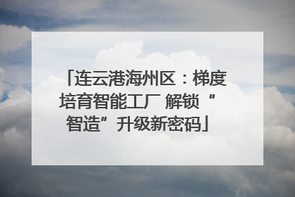 连云港海州区：梯度培育智能工厂 解锁“智造”升级新密码