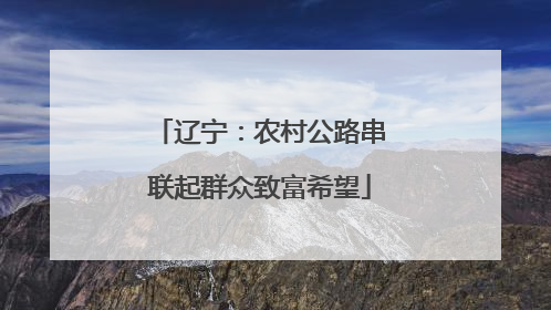 辽宁：农村公路串联起群众致富希望