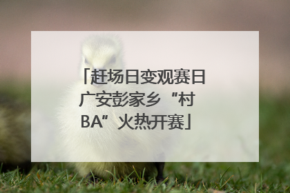 赶场日变观赛日 广安彭家乡“村BA”火热开赛