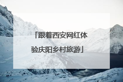 跟着西安网红体验庆阳乡村旅游