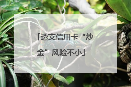 透支信用卡“炒金”风险不小