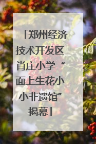 郑州经济技术开发区肖庄小学“面上生花小小非遗馆”揭幕
