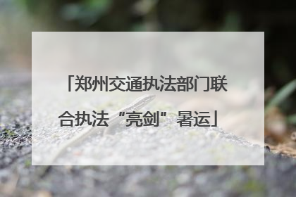 郑州交通执法部门联合执法“亮剑”暑运