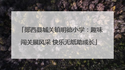 郧西县城关镇明德小学：趣味闯关展风采 快乐无纸助成长