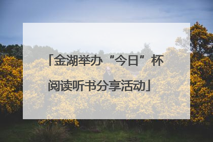 金湖举办“今日”杯阅读听书分享活动