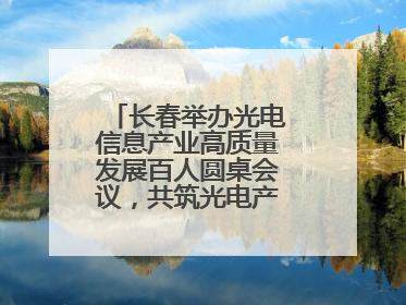 长春举办光电信息产业高质量发展百人圆桌会议，共筑光电产业创新生态
