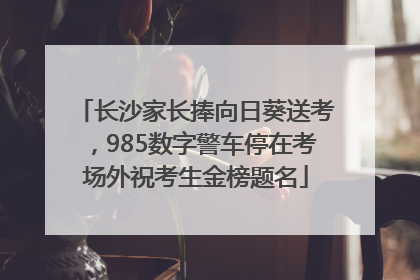 长沙家长捧向日葵送考，985数字警车停在考场外祝考生金榜题名