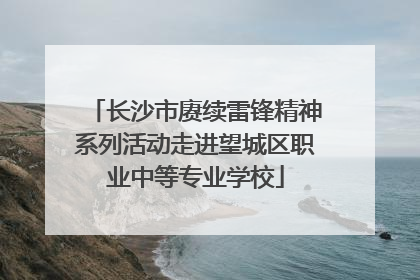 长沙市赓续雷锋精神系列活动走进望城区职业中等专业学校