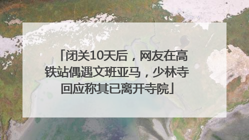 闭关10天后，网友在高铁站偶遇文班亚马，少林寺回应称其已离开寺院