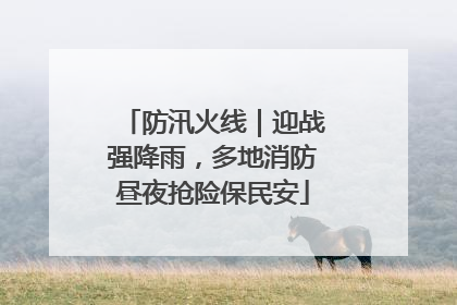 防汛火线｜迎战强降雨，多地消防昼夜抢险保民安