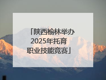 陕西榆林举办2025年托育职业技能竞赛