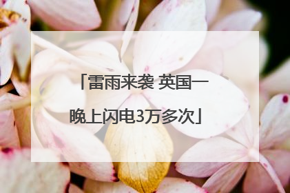 雷雨来袭 英国一晚上闪电3万多次